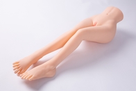 柔らかいTPE白い75cmの半分ボディ胴の現実的な膣のアナルセックスの足