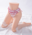 柔らかいTPE白い75cmの半分ボディ胴の現実的な膣のアナルセックスの足