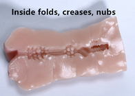舌を搭載する長さ13.2cmの小型人工的なオナホールの深い喉